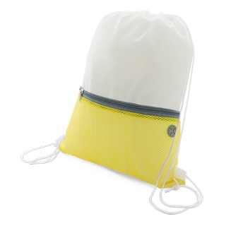 Mochila saco con salida para auriculares publicitaria